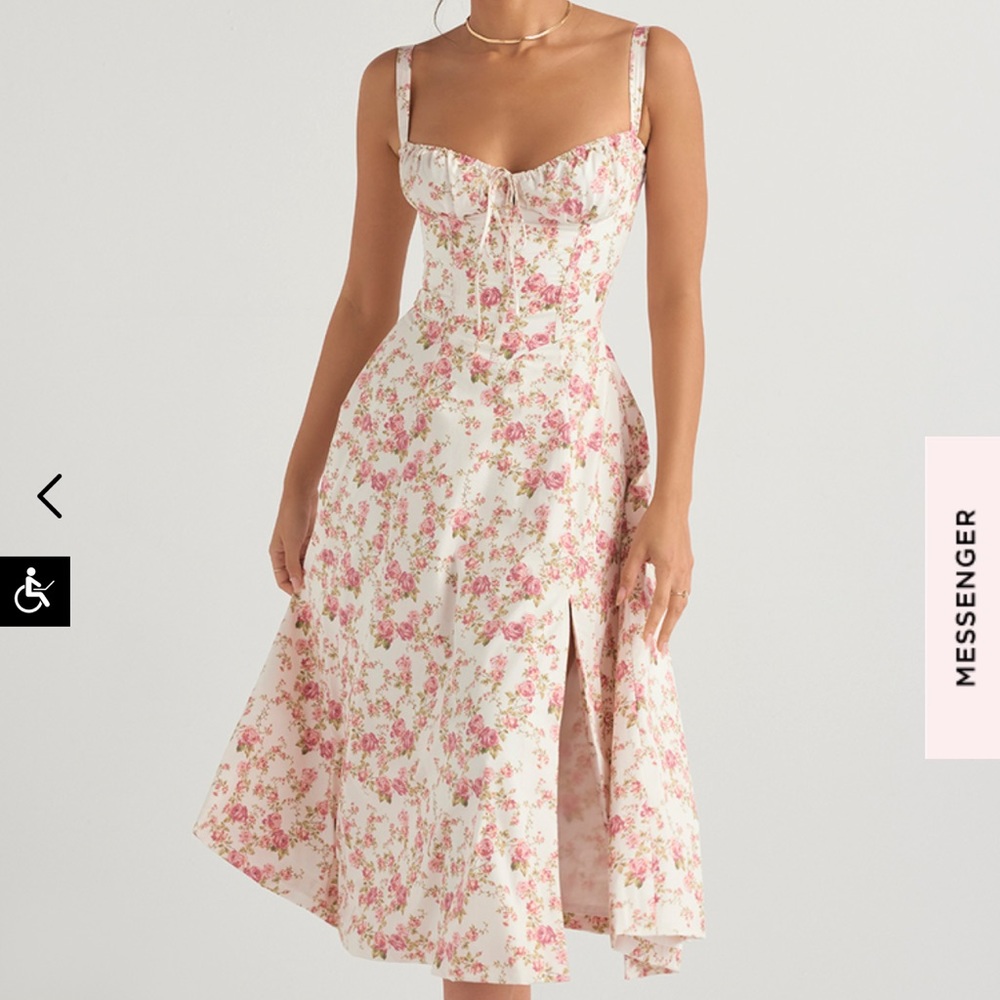 CARMEN HOUSE OF CB L+
ROSE PRINT BUSTIER SUNDRESS